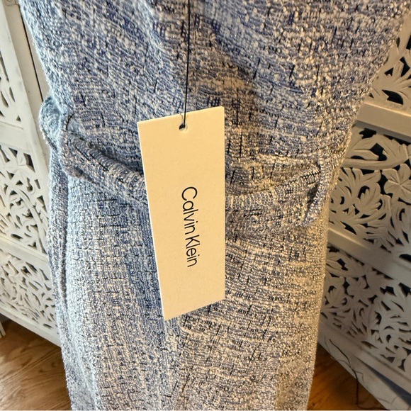 NWT Calvin Klein Textured Gray Midi Dress Sz 6 - Picture 6 of 7